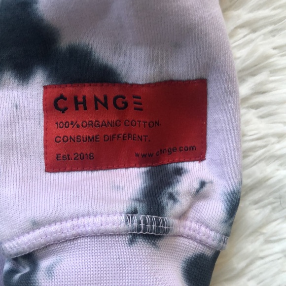 CHNGE Violet Splotch Tie Dye University Hoodie 💜 - Picture 5 of 8